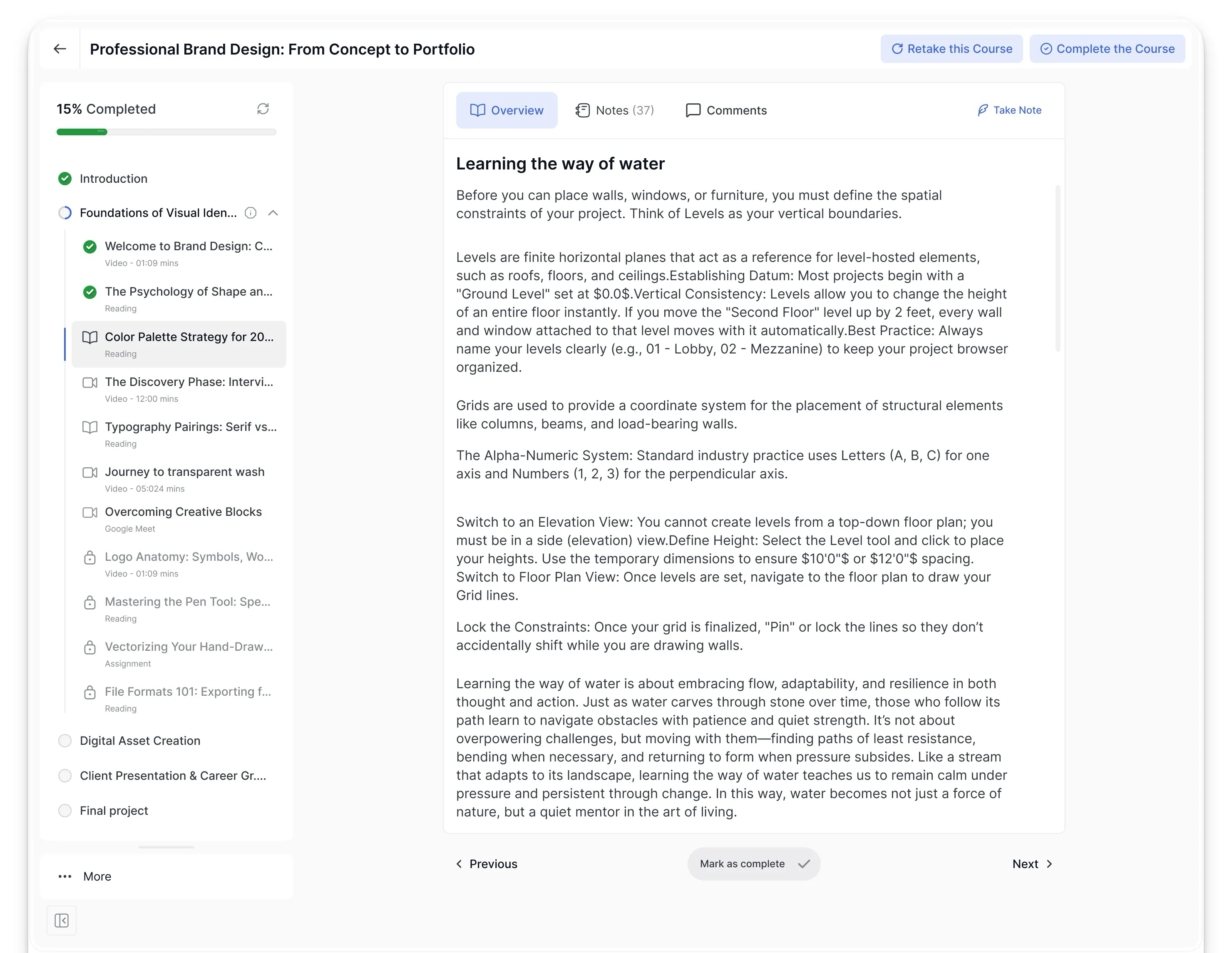Reading Lessons in Tutor LMS
