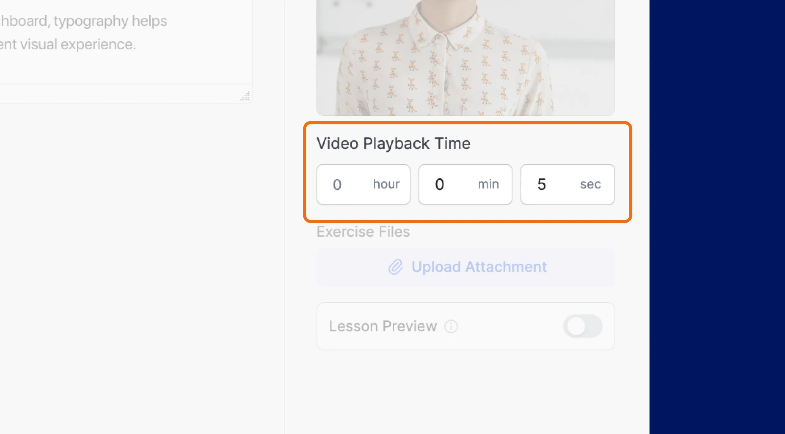 SHowcasing video Playback time