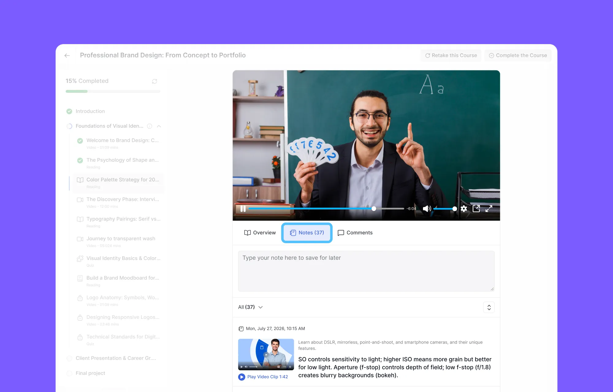 Taking Notes While You Watch