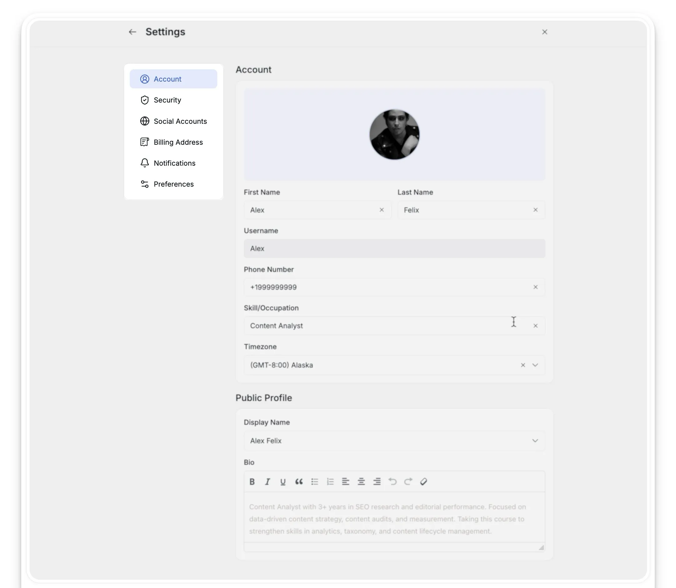 Tutor LMS Learner Dashboard All Settings Menu