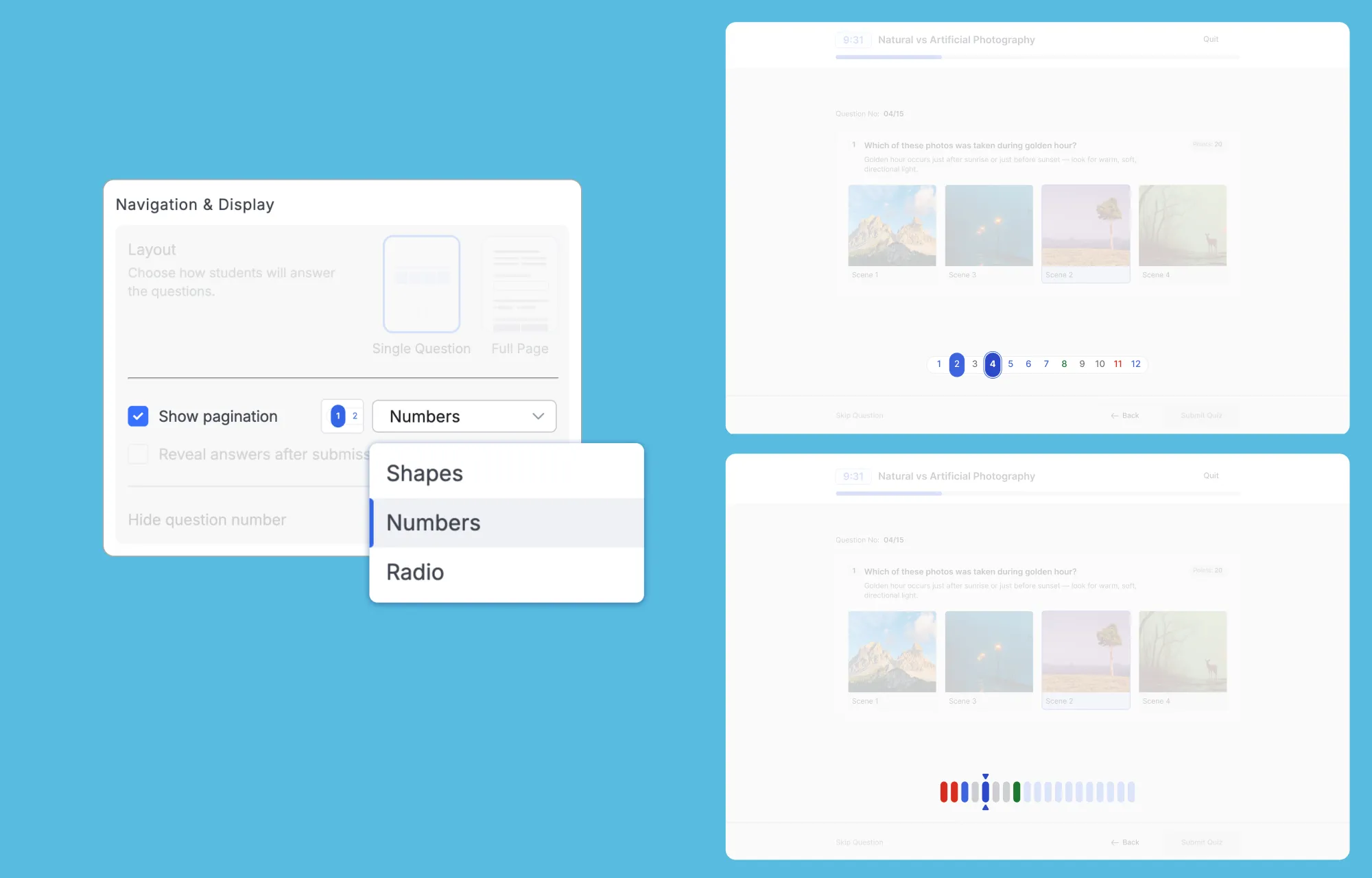Tutor LMS Quiz- Different Pagination Options
