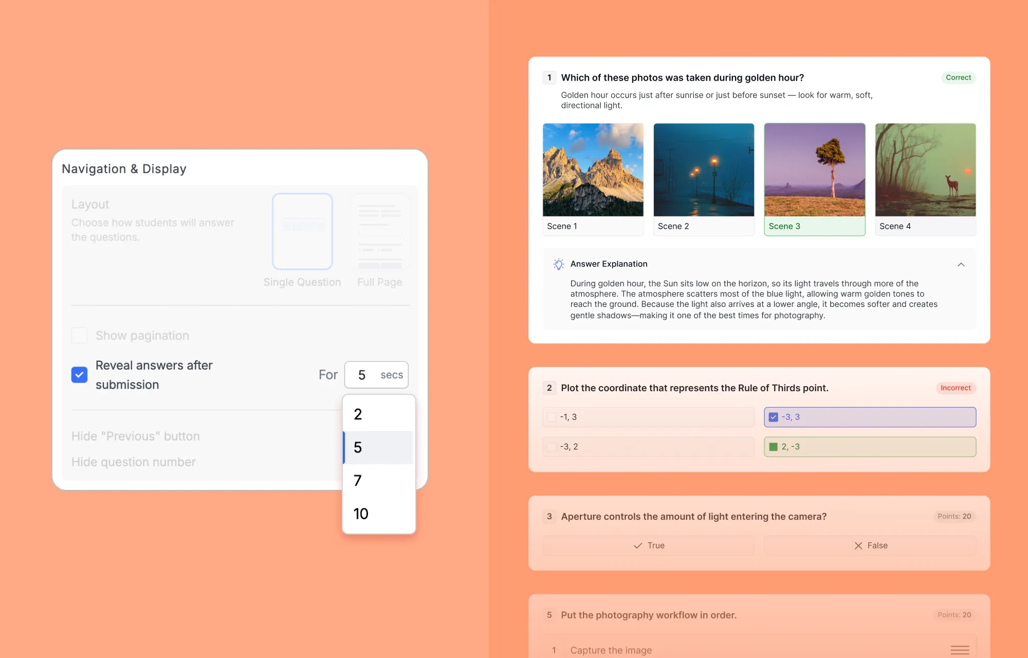 Tutor LMS- Quiz question answer reveal option
