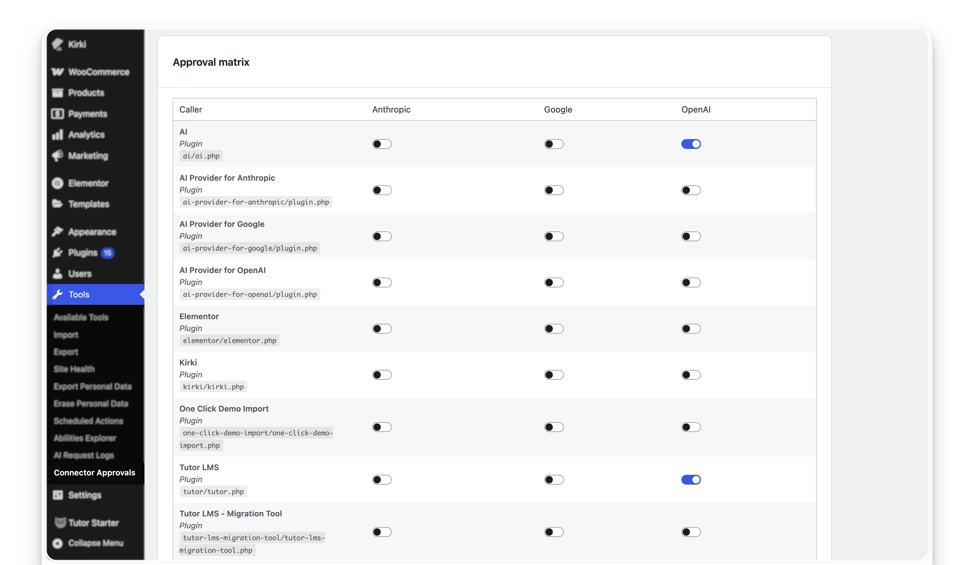 WP AI Connector Approval
