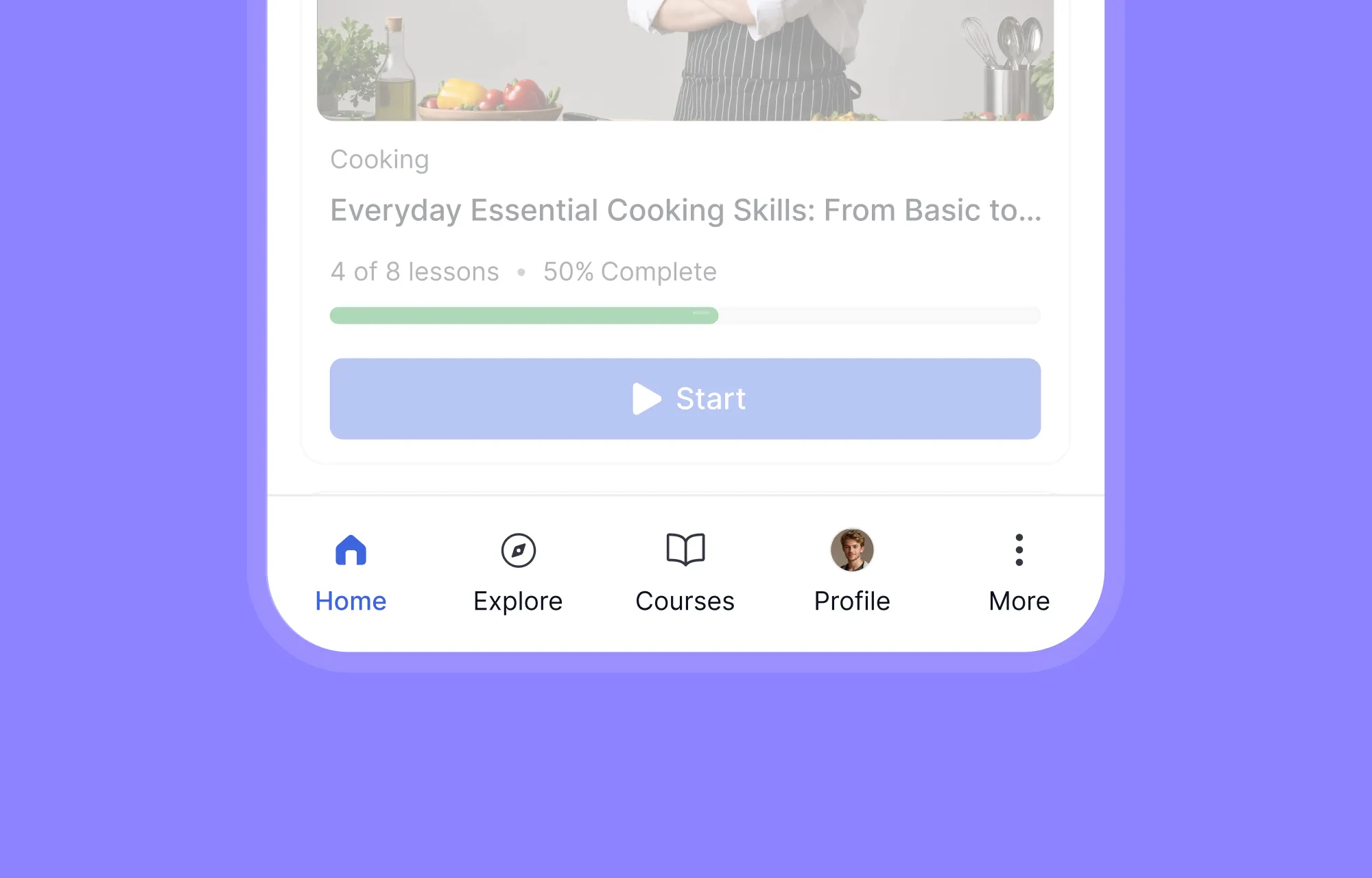 Tutor LMS easy mobile navigation