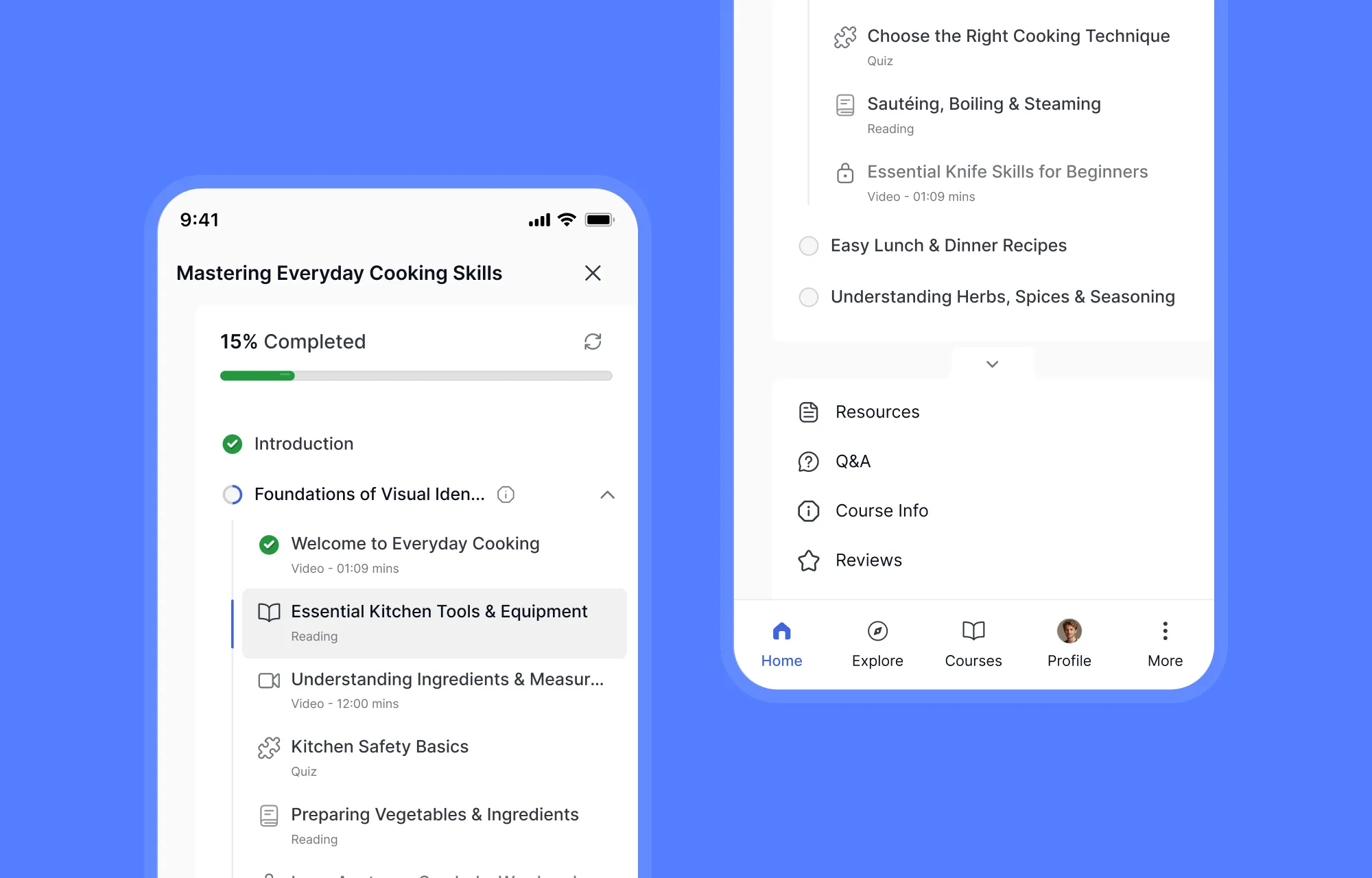 Tutor LMS- Mobile user friendly curriculum navigation