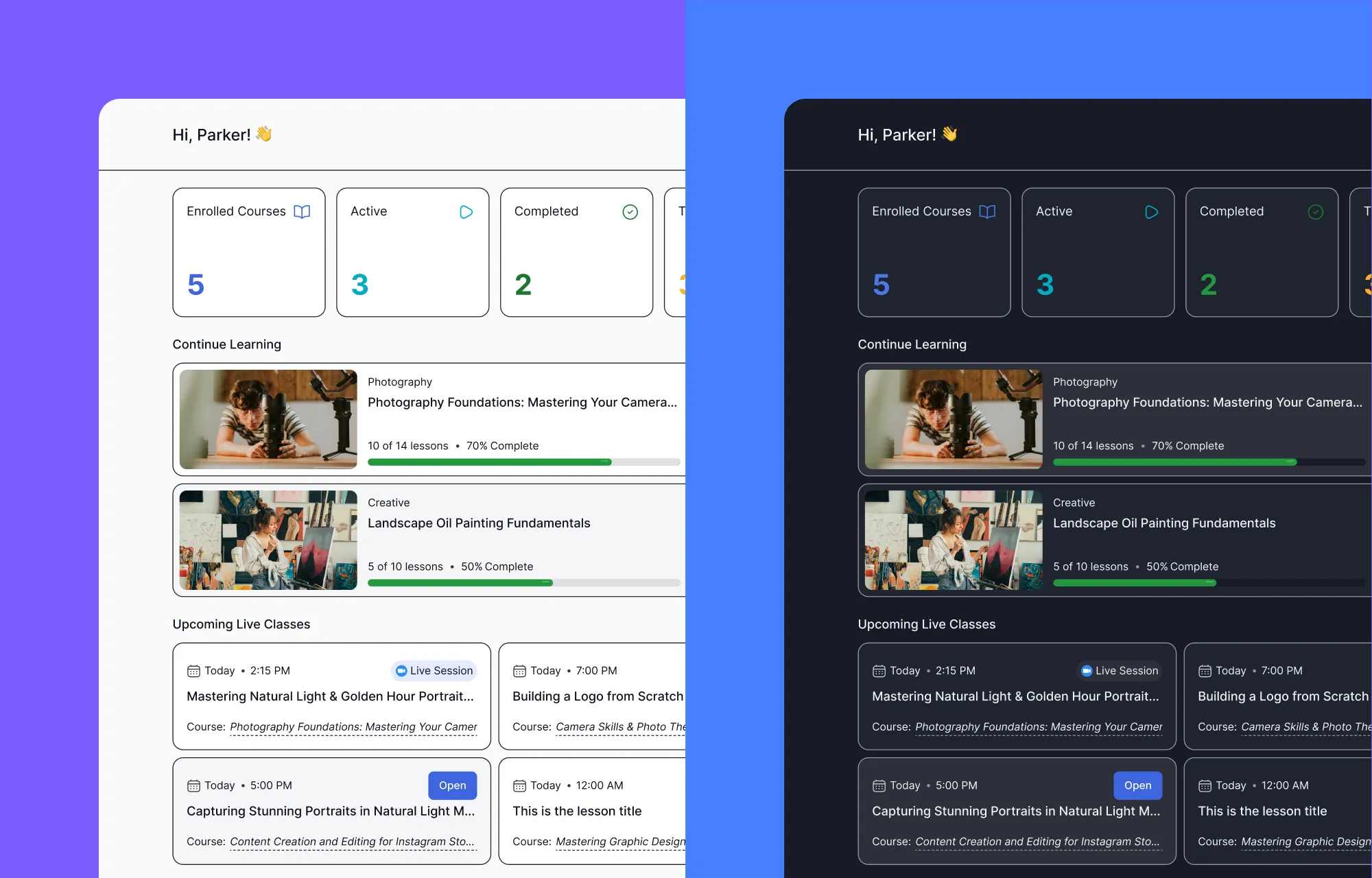 Tutor LMS High Contrast Accessibility